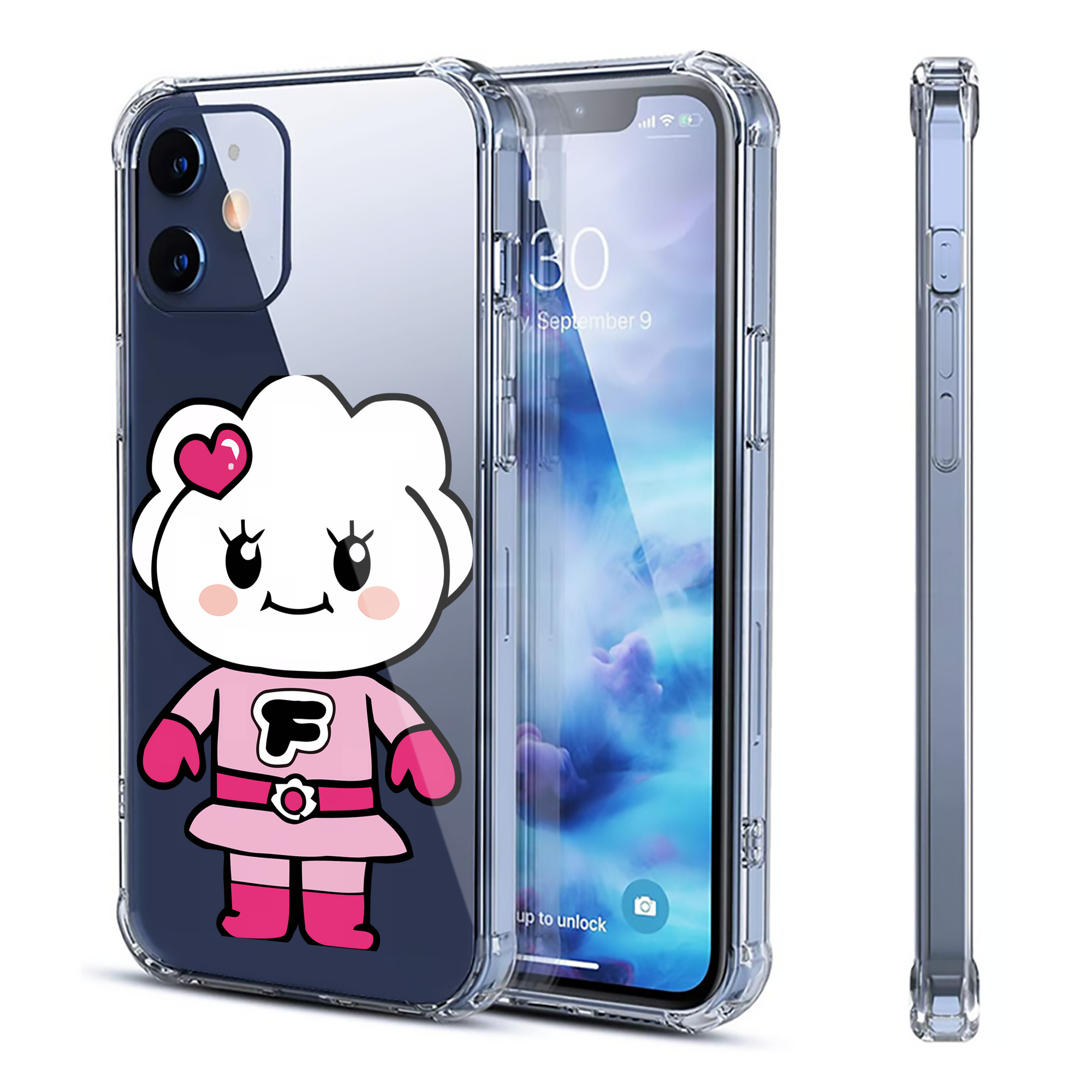 （画像用） アンパンマン Anpanman 【iPhone 12シリーズ対応】透明スマホケース（クリアソフトケース）